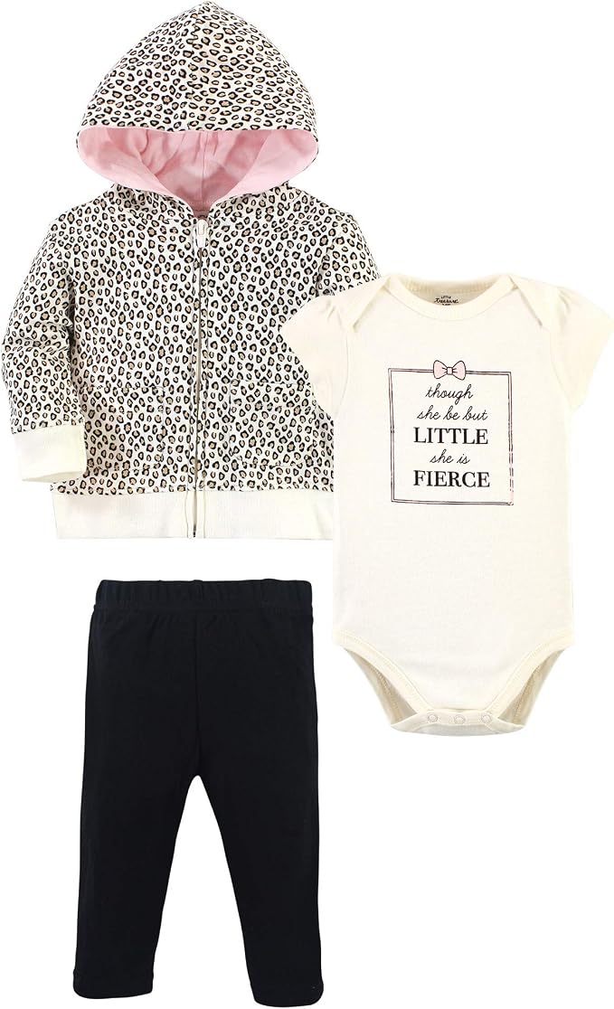 Little Treasure Baby Hoodie, Bodysuit Or Tee Top, and Pant Set by Little+Treasure