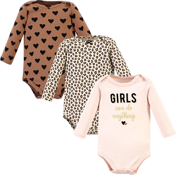 Hudson Baby Baby Girls' Cotton Long-sleeve Bodysuits 3-pack by HudsonBaby