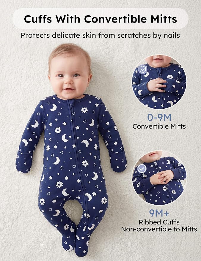 Yoofoss Baby Pajamas 100% Organic Cotton Baby Sleepers - Image 4