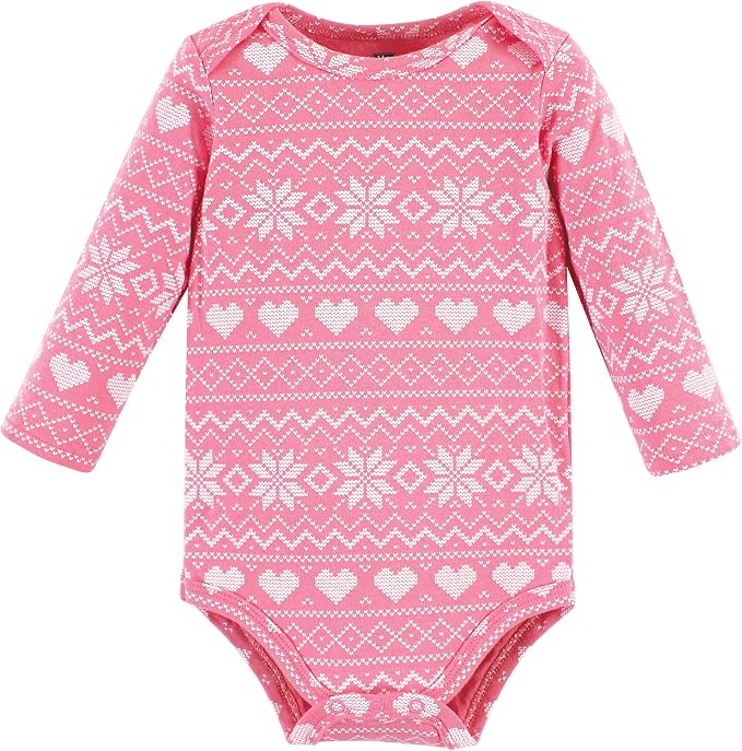 Hudson Baby Baby Girls' Cotton Long-sleeve Bodysuits 3-pack - Image 5
