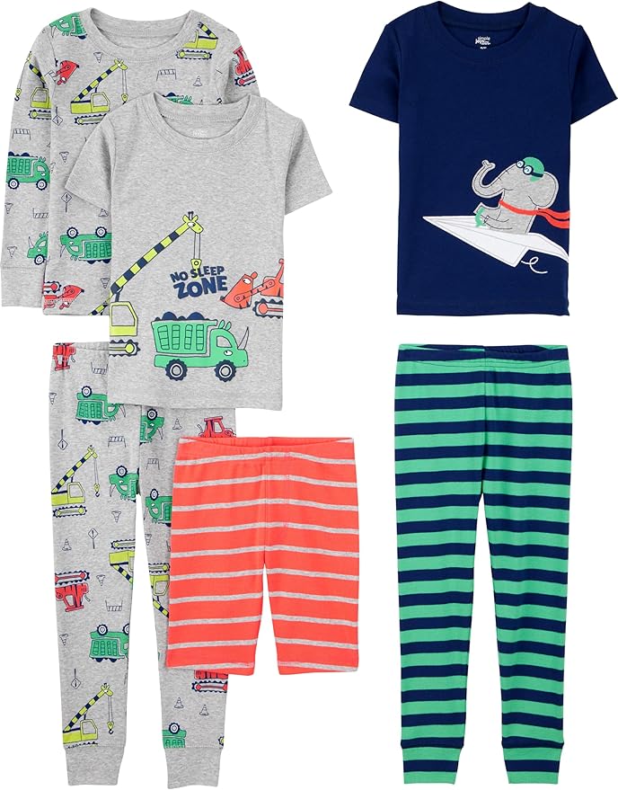 Simple Joys by Carter's Girls 6-piece Snug Fit Cotton Pajama Set by SimpleJoysbyCarters