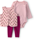 Carter's Baby Girls' 3-piece Bodysuit Pant Sets by Carters