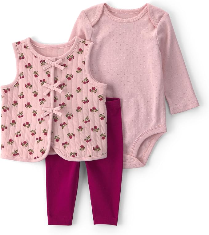 Carter's Baby Girls' 3-piece Bodysuit Pant Sets by Carters