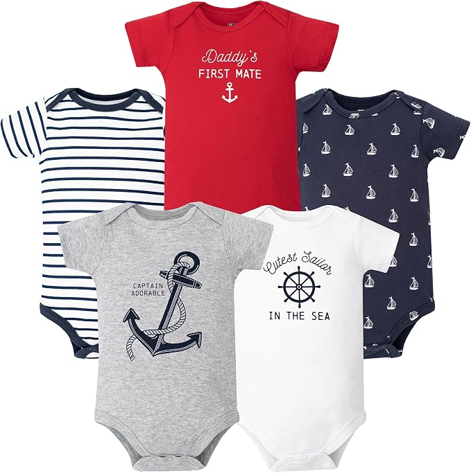 Hudson Baby Infant Boys Cotton Bodysuits 5-Pack by HudsonBaby