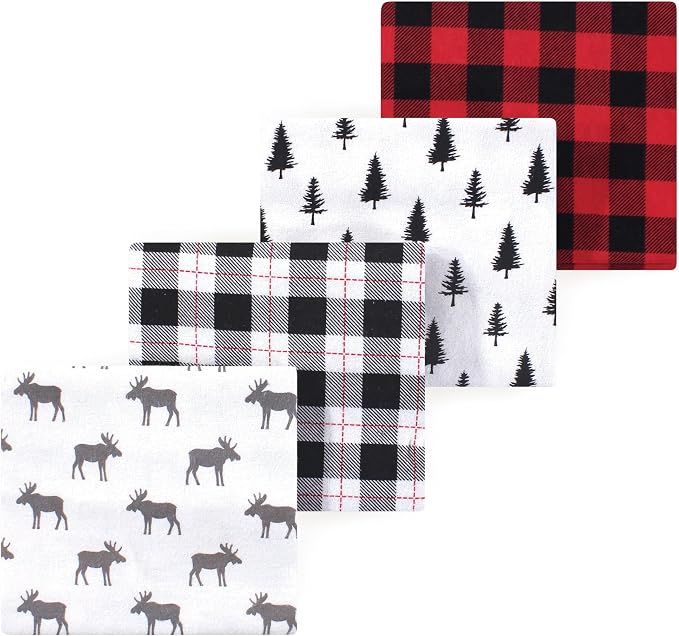 Luvable Friends Little Treasure Flannel Receiving Blankets 4pk by Luvable+Friends