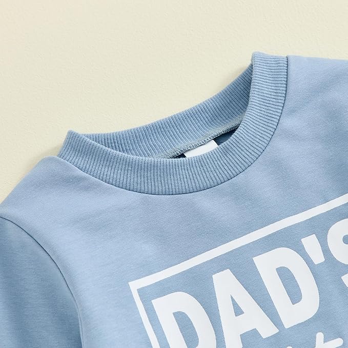 Toddler Baby Boy Fall Winter Outfit Long Sleeve Letter Print Sweatshirts and Jogger Pants Infant Boy Clothes