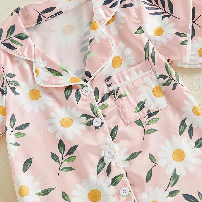 Kuriozud Baby Girl Boy Romper Pajamas Onesie Short Sleeve Button Down Pjs - Image 7