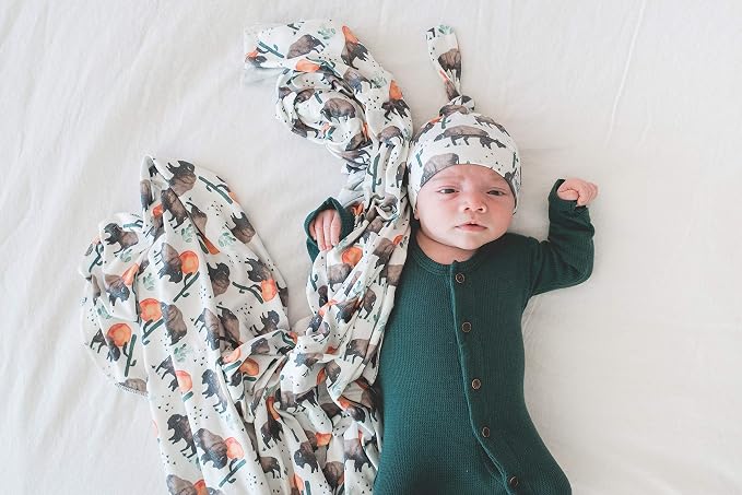 Copper Pearl Swaddle Blankets for Newborns | Soft Stretchy Receiving Blankets - Image 6