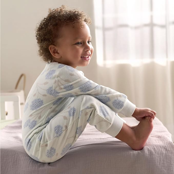 Gerber Baby & Toddler Girls Loose Fit Fleece Footless Pajamas 3-Pack - Image 4