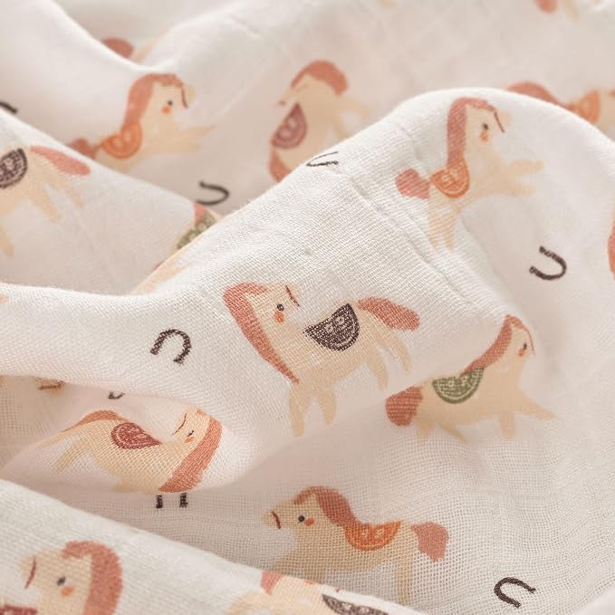 Muslin Swaddle Blankets for Newborn, Cotton Receiving Blanket | 4 Pack 100% - Image 9