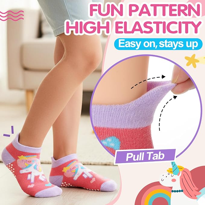 Welwoos Baby Girls Boys Toddlers Grips Socks Kids Non Slip Anti Skid Ankle - Image 4