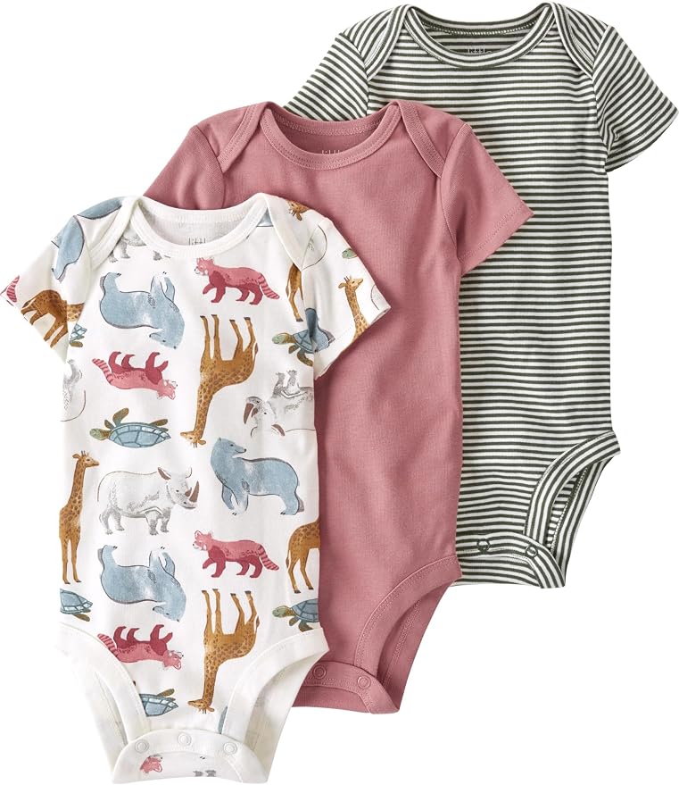 little planet by carter's Unisex Baby 3-pack Short Sleeve Bodysuits Made by LittlePlanet