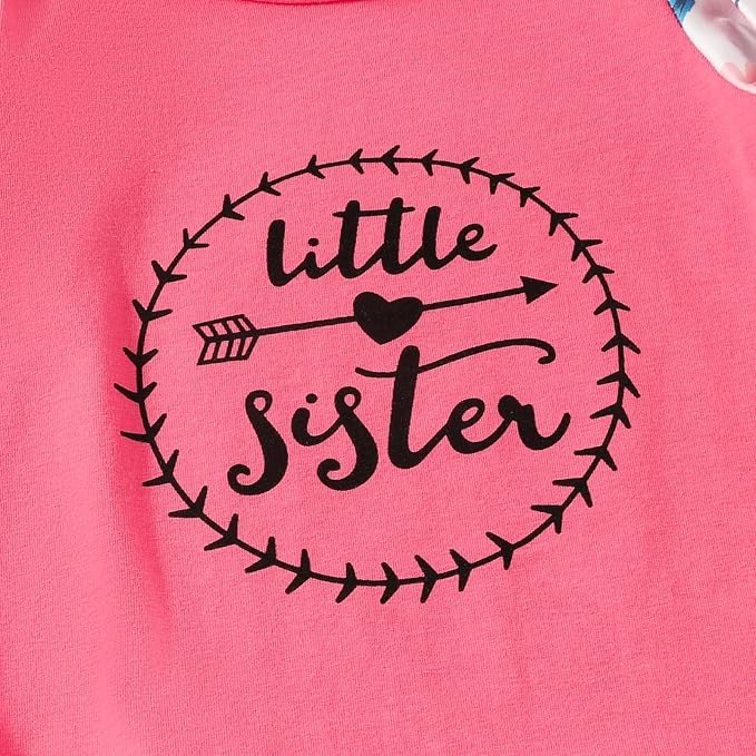 AMAWMW Newborn Baby Girl Little Sister Sleeper Gown Stripe Long Sleeve - Image 4