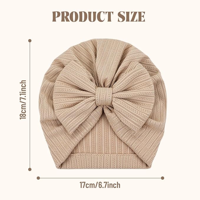 Cinaci 4 Pieces Baby Girls Turban Hats - Image 2