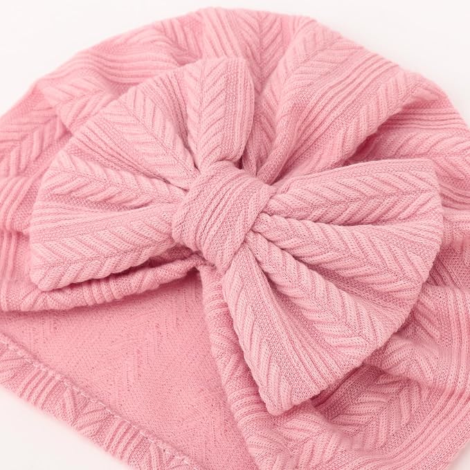Newborn Baby Hats and Mittens Set Infant Bow Beanie Cap Toddler Gloves Newborn - Image 3