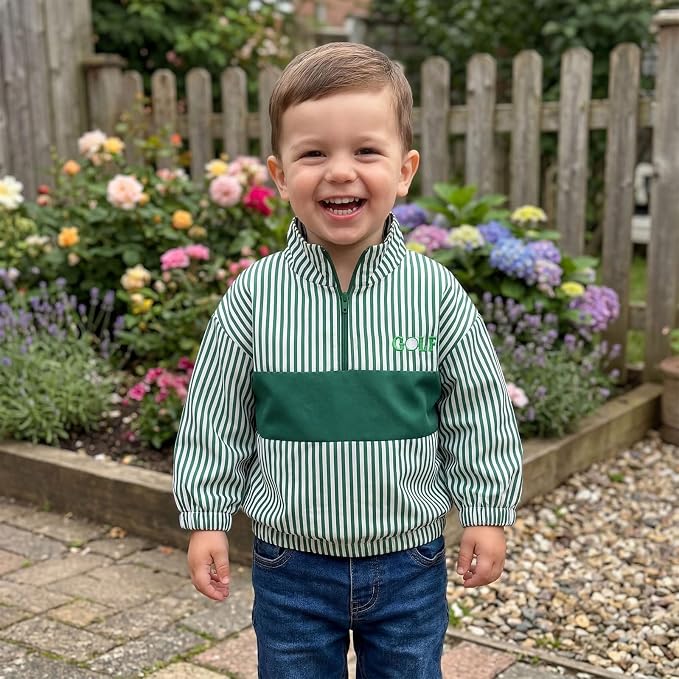 Baby Boy Jacket Toddler Golf Clothes Long Sleeve Lapel Button Down Top Infant - Image 4