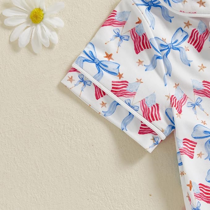 Balaflyie Newborn Summer Pajamas Baby Boy Girl Button Down Romper Cute Infant - Image 5