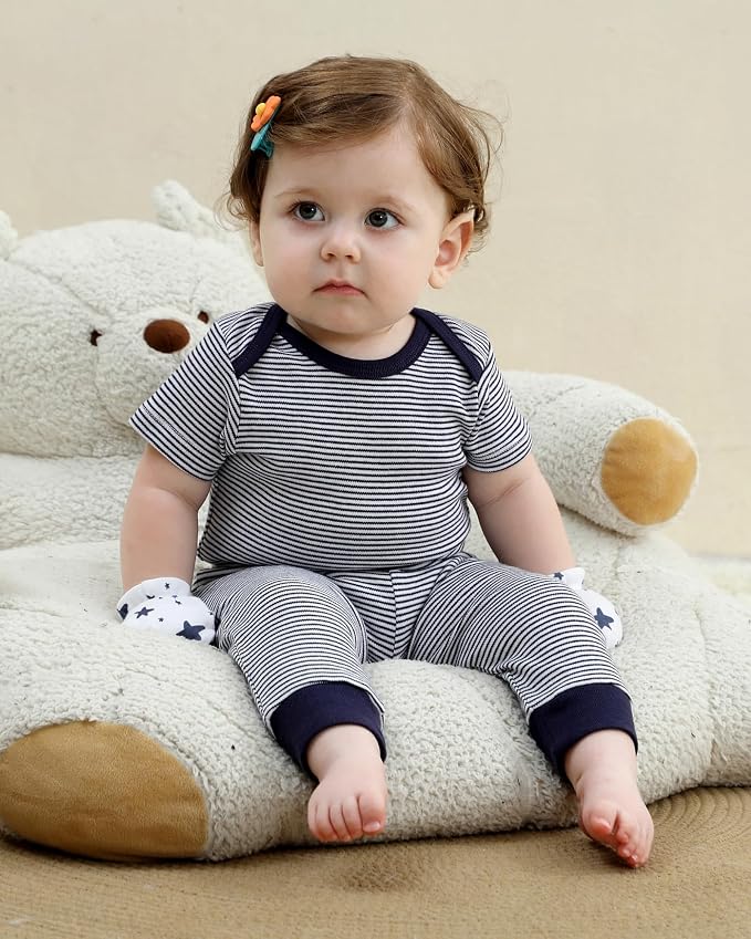 Baby Bodysuit and Pant Set Cotton Ribbed Mix Infant Girl Clothes | Unisex - Image 4