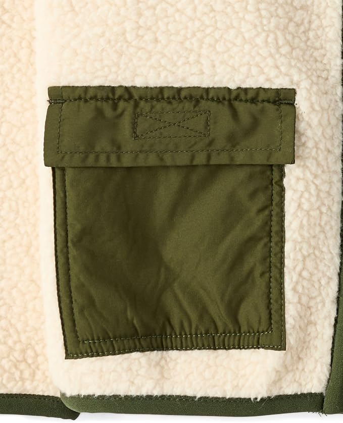 The Children's Place Baby Boys' And Toddler Long Sleeve Sherpa Fleece Full Zip - Image 2