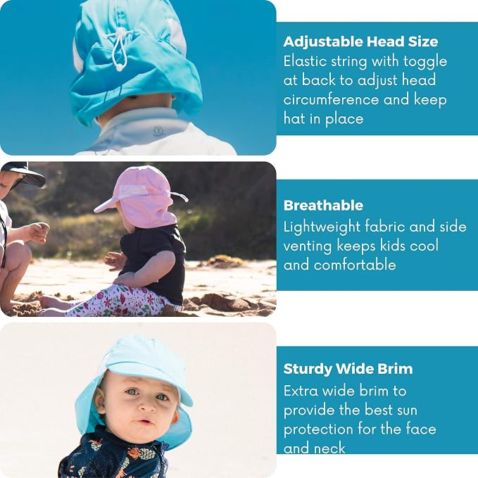 SwimZip Sun Hat with Neck Flap | UPF 50+ Protection - Image 5