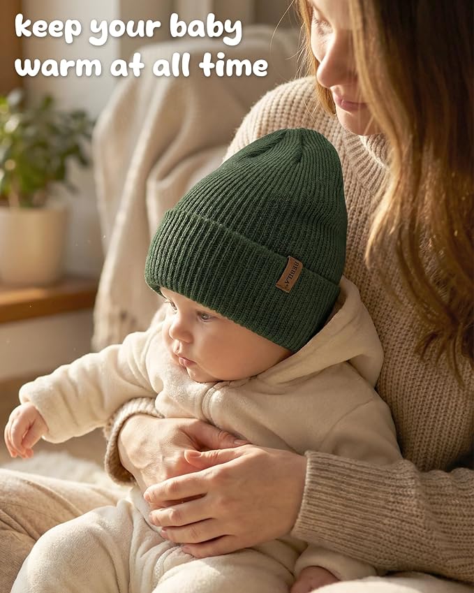 Baby Beanie Toddler Infant Winter Hats Knit Warm Caps - Image 3