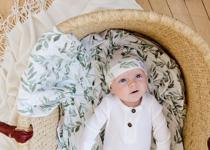 Copper Pearl Swaddle Blankets for Newborns | Soft Stretchy Receiving Blankets - Image 9