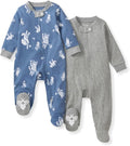 Burt's Bees Baby Boys' Organic Cotton, Sleep and Play Footed Pajamas | Easy zip by BurtsBeesBaby