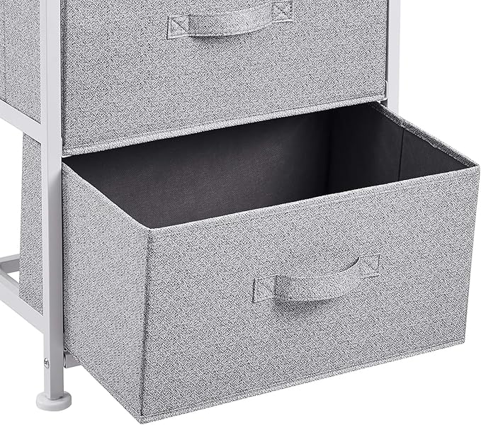 Amazon Basics Fabric 4-Drawer Storage Organizer Unit for Closet, White