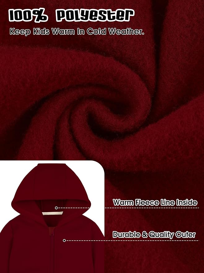 Cooraby 3 Packs Baby and Toddler Boys Long Sleeve Full-Zip Hoodies Infant - Image 4