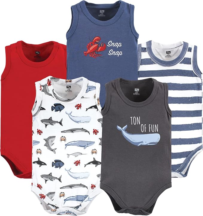 Hudson Baby Unisex Baby Cotton Sleeveless Bodysuits by HudsonBaby