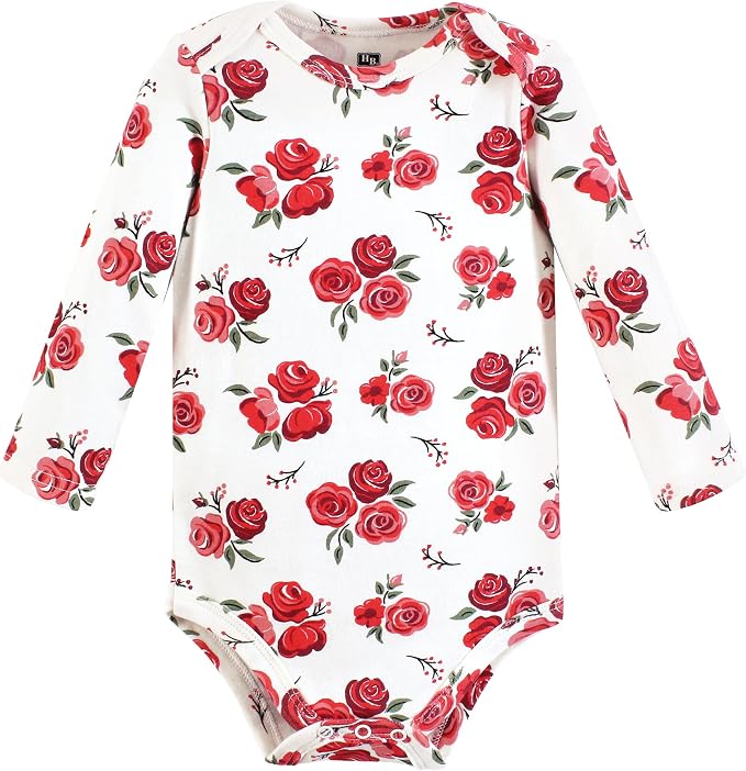 Hudson Baby Baby Girls' Cotton Long-sleeve Bodysuits 3-pack - Image 4