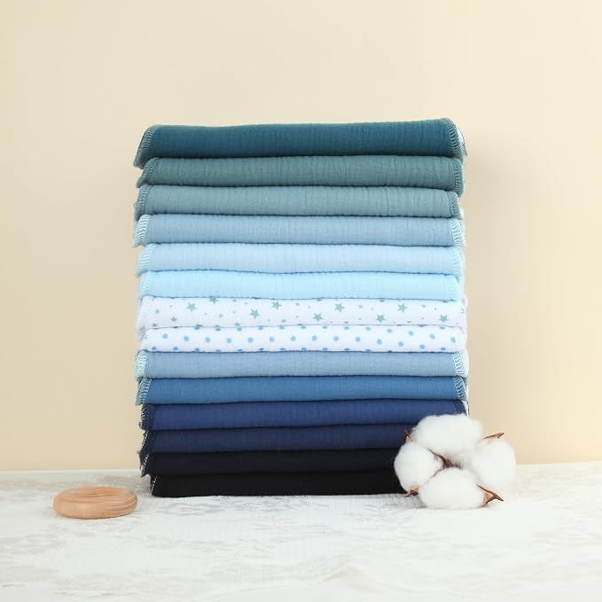Muslin Burp Cloths 19" x 9", Baby Burping Clothes, Large Extra Soft Absorbent - Image 4