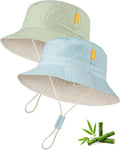 Baby Sun Hat for Toddler Kids Bamboo Rayon Bucket Hat Summer Beach Sun by HONGTEYA