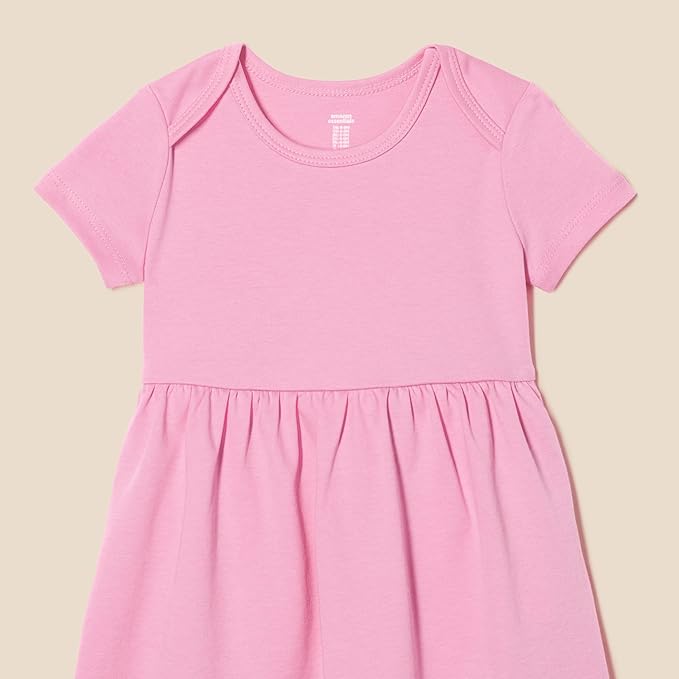 Amazon Essentials Baby Girls' Short Sleeve Bodysuit Dress, Everyday Dresses - Image 3