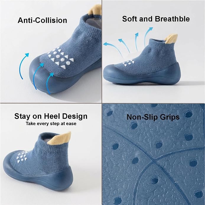 Hstyle Baby Sock Shoes Toddler Boys Walking Shoes Infant Slippers Sneakers | - Image 7