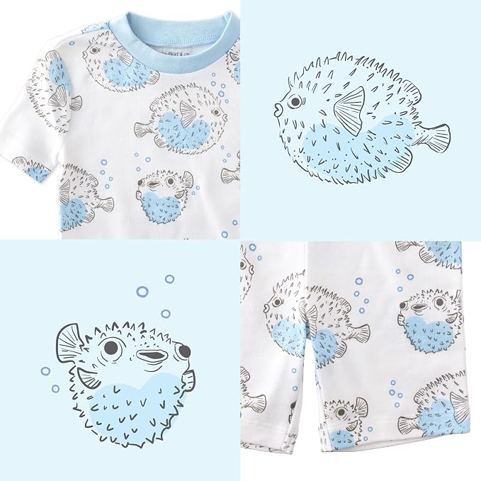 Butterblu Shade Snug-fit 2-Piece Short Sleeve PJs 100% Organic Cotton - Image 4