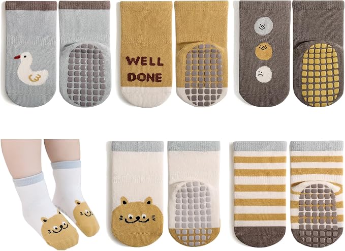 Exegawe Toddler Non Slip Socks, Cute Baby Socks by Exegawe