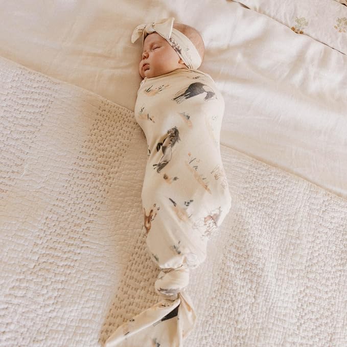 Copper Pearl Swaddle Blankets for Newborns | Soft Stretchy Receiving Blankets - Image 2