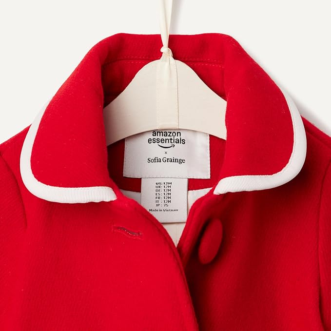 Amazon Essentials x Sofia Grainge Toddler and Baby Girls' Wool Blend A-Line - Image 4