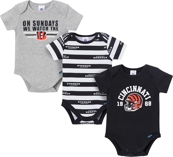 Gerber NFL Baby Boys 3-Pack Onesie Bodysuit by Gerber