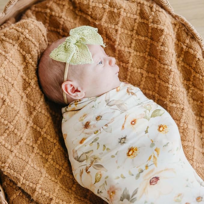 Copper Pearl Swaddle Blankets for Newborns | Soft Stretchy Receiving Blankets - Image 3