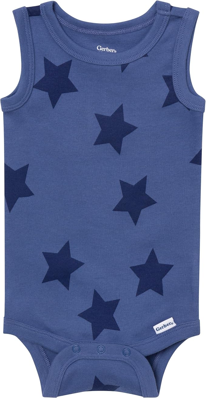 Gerber Baby Boys Multi-Pack Sleeveless Onesies Bodysuit - Image 5