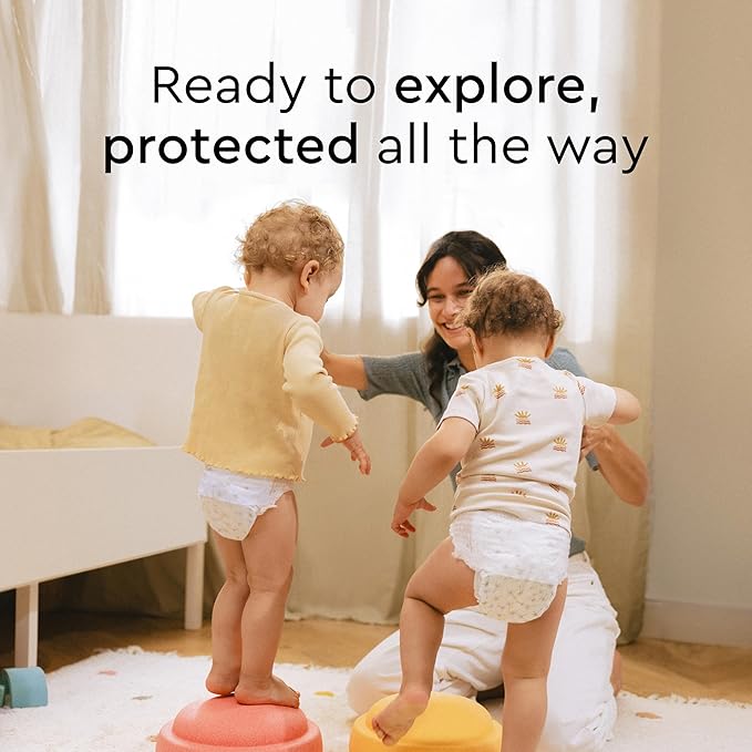 LILLYDOO Diaper Pants Toddlers - Size 3 (13-22 lbs), Half-Monthly Supply (87 Count), Skin-Friendly, Ultrasoft, Chlorine-Free, Snug Fit & Absorbent Pull On Diapers