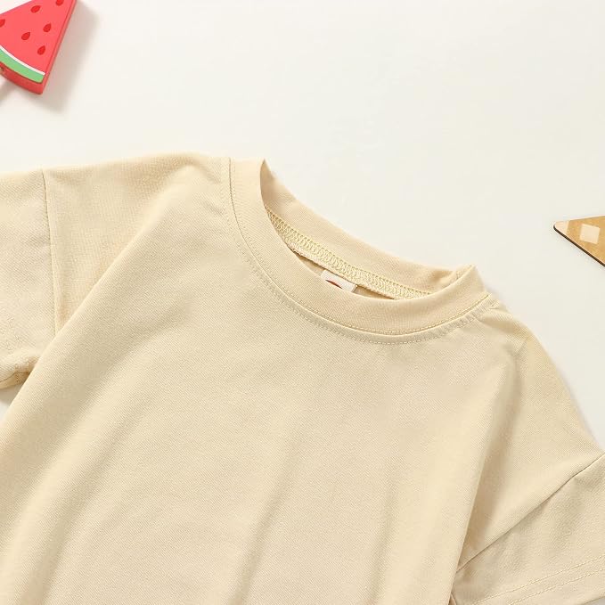 Baby Boy Girl Bubble Romper Infant Plain Oversize T-shirt Bodysuit - Image 5