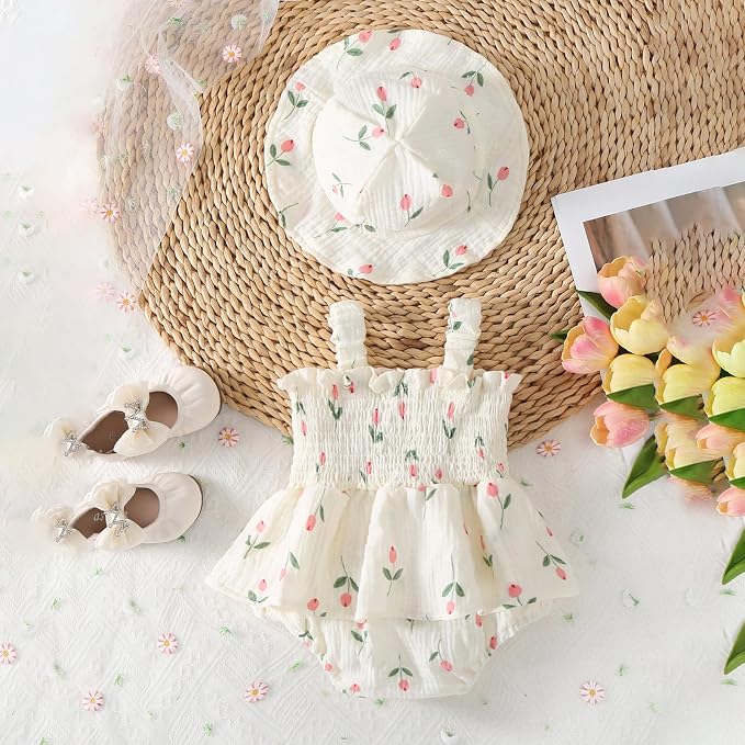 Newborn Baby Girl Summer Clothes Plaid Ruffle Bodysuits Onesie Infant Girl - Image 4