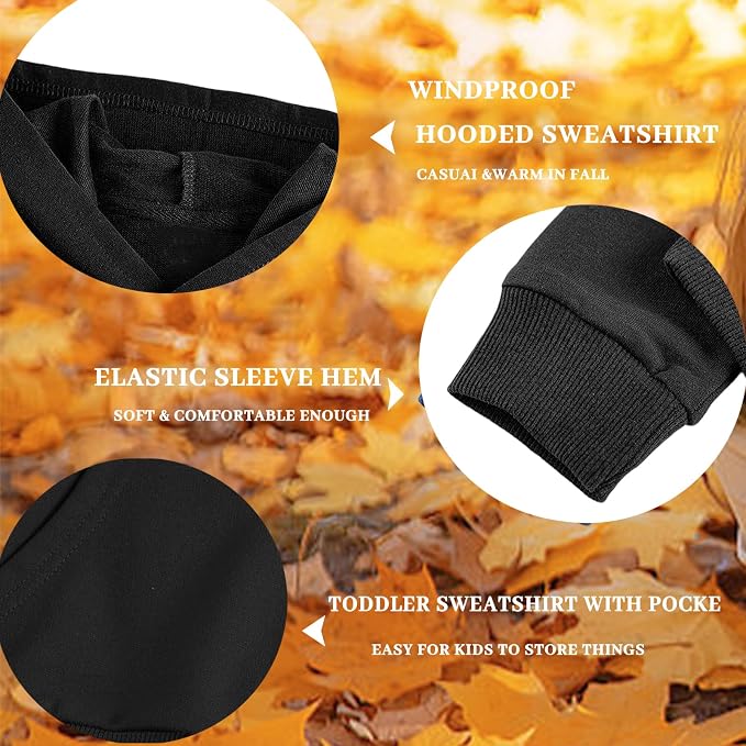 Toddler Boys Girls Sweatshirt Cotton Solid Fall Pullover Hoodie | Long Sleeve - Image 6