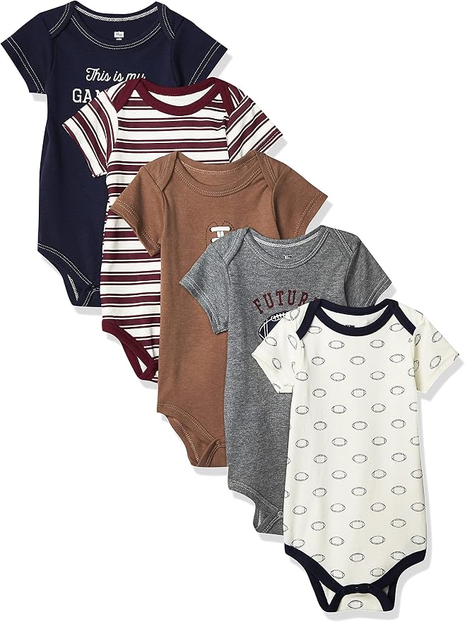 Hudson Baby Unisex Baby Cotton Bodysuits 5-pack by HudsonBaby
