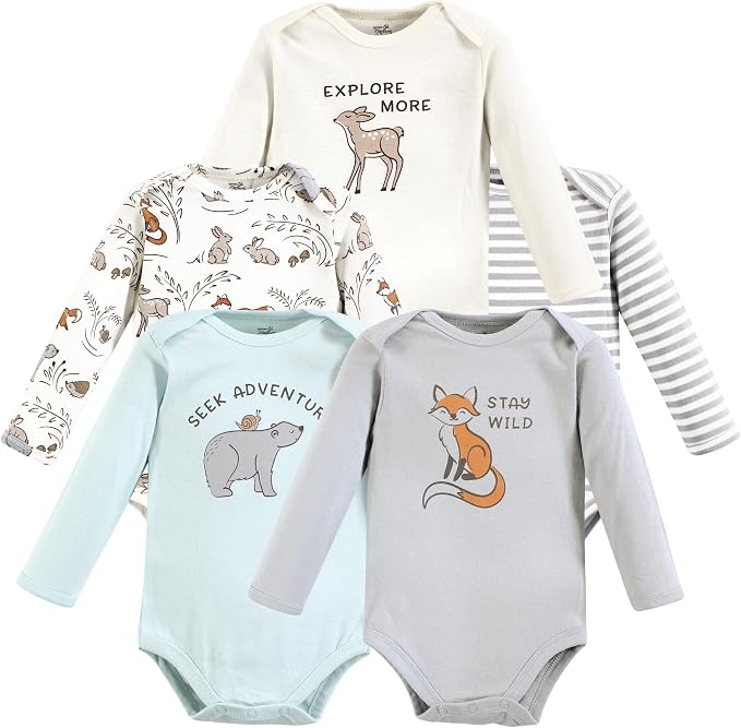 Touched by Nature Unisex Baby Organic Cotton Long-Sleeve Bodysuits by TouchedbyNature