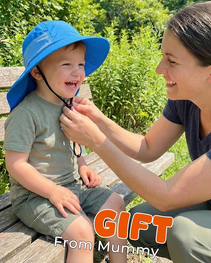 Toddler Baby Sun Hat Kids Summer Beach Essentials Adjustable Beach Hats - Image 6