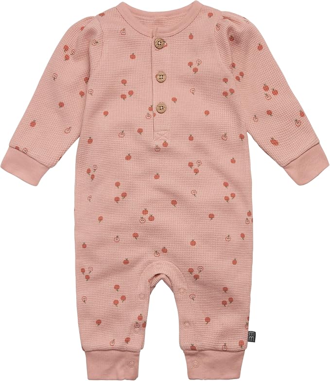 Modern Moments by Gerber Baby Henley Waffle Knit Romper by ModernMomentsbyGerber